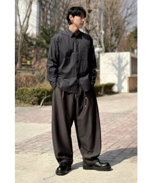 NONBLANK（ノンブランク）の「ウィンドブレーカーシャツ_ダークグレー（シャツ/ブラウス・レディース・その他・MEDIUM/LARGE/X-LARGE）」の3枚目の写真