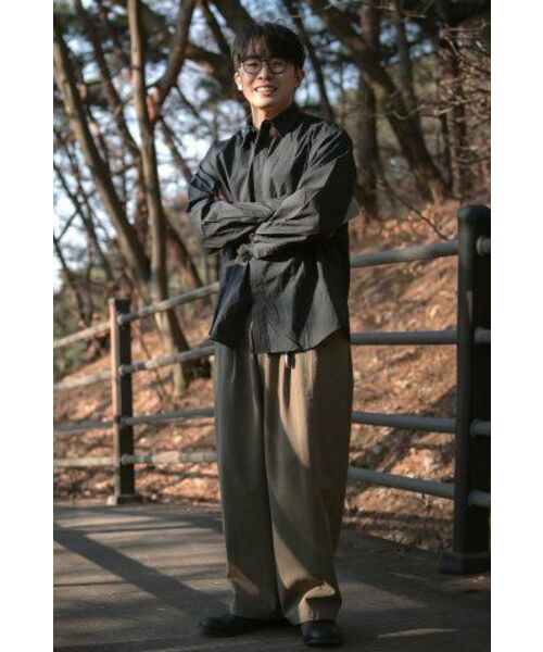 NONBLANK（ノンブランク）の「ウィンドブレーカーシャツ_ダークグレー（シャツ/ブラウス・レディース・その他・MEDIUM/LARGE/X-LARGE）」の2枚目の写真