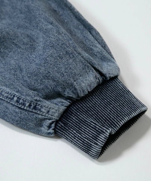 MAKE YOUR DAY（メイクユアデイ）の「ジップアップデニムブルゾン■150.160cm（デニムジャケット・キッズ・サックスブルー/ネイビー・150/160）」の9枚目の写真