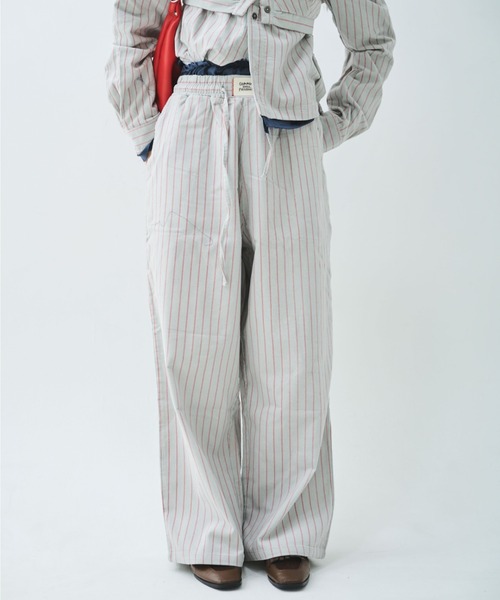 common gull products.(コモンガルプロダクツ)の「駅の吐息図をパジャマパンツに閉じこめる(シャツ/ブラウス・レディース・ネイビー/ブルー系/グレー系・SMALL/MEDIUM/LARGE)」の3枚目の写真