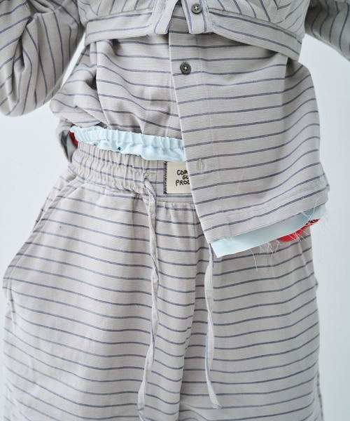 common gull products.(コモンガルプロダクツ)の「駅の吐息図をパジャマパンツに閉じこめる(シャツ/ブラウス・レディース・ネイビー/ブルー系/グレー系・SMALL/MEDIUM/LARGE)」の9枚目の写真