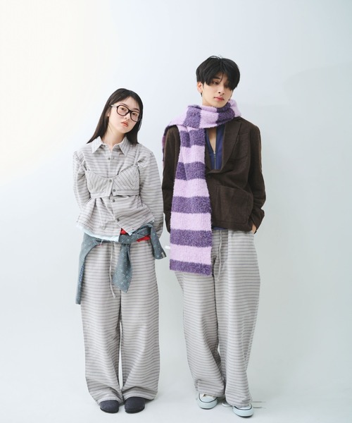 common gull products.(コモンガルプロダクツ)の「駅の吐息図をパジャマパンツに閉じこめる(シャツ/ブラウス・レディース・ネイビー/ブルー系/グレー系・SMALL/MEDIUM/LARGE)」の19枚目の写真