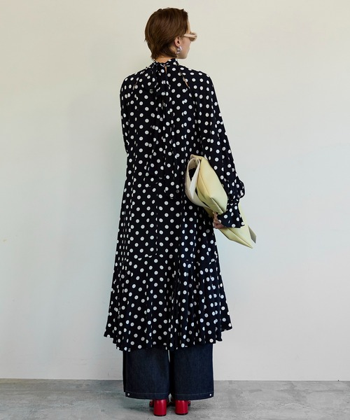 2WAY Sleeve Dot One-Piece/2WAYスリーブドットワンピース（ワンピース
