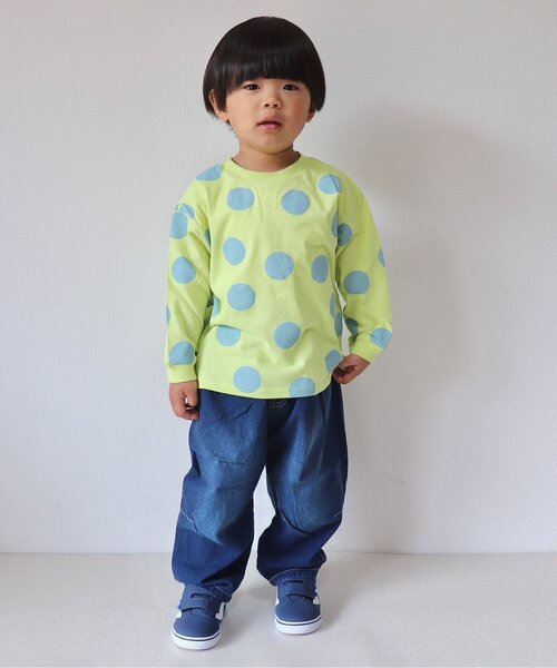 BREEZE(ブリーズ)の「【26春】DAISUKI総柄ロンT(Tシャツ/カットソー・キッズ・グレー/オフホワイト/レインボー/ライム/オレンジ/ベージュ・100/90/140/120/110/130/80)」の11枚目の写真