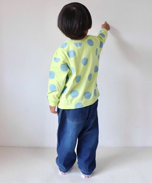 BREEZE(ブリーズ)の「【26春】DAISUKI総柄ロンT(Tシャツ/カットソー・キッズ・グレー/オフホワイト/レインボー/ライム/オレンジ/ベージュ・100/90/140/120/110/130/80)」の12枚目の写真
