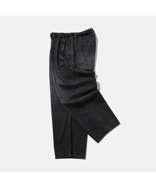 MOIF（モイフ）の「[AW25] WIDE BELTED DENIM PANTS / WASHED BLACK（デニムパンツ・メンズ・その他・2(M)/3(L)/1(S)）」の13枚目の写真