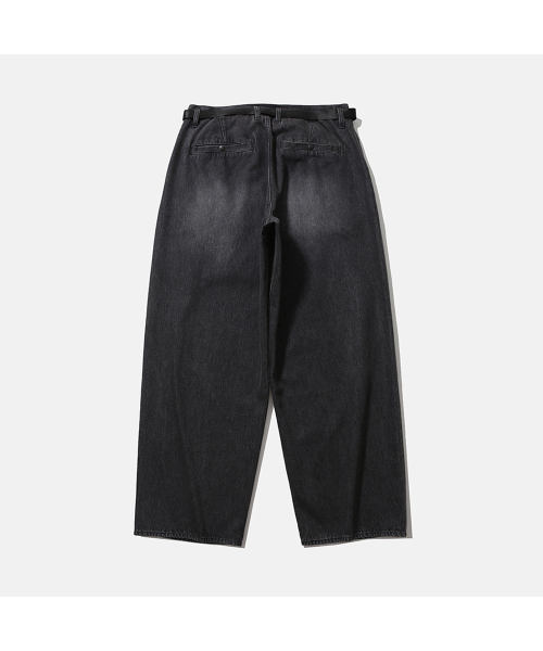 MOIF（モイフ）の「[AW25] WIDE BELTED DENIM PANTS / WASHED BLACK（デニムパンツ・メンズ・その他・2(M)/3(L)/1(S)）」の14枚目の写真