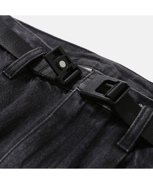 MOIF（モイフ）の「[AW25] WIDE BELTED DENIM PANTS / WASHED BLACK（デニムパンツ・メンズ・その他・2(M)/3(L)/1(S)）」の8枚目の写真