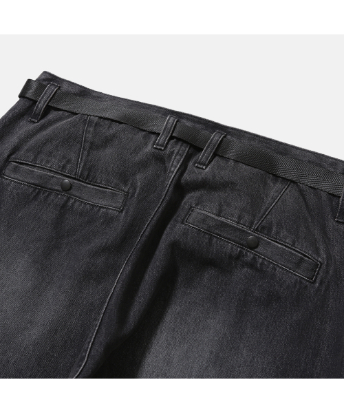 MOIF（モイフ）の「[AW25] WIDE BELTED DENIM PANTS / WASHED BLACK（デニムパンツ・メンズ・その他・2(M)/3(L)/1(S)）」の4枚目の写真