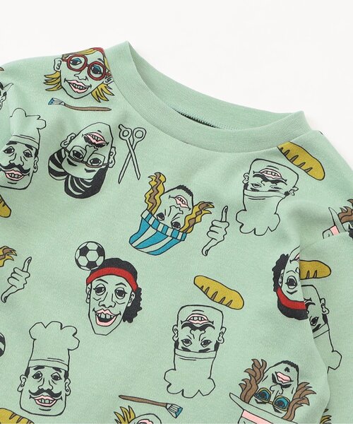 Ampersand(アンパサンド)の「いい顔柄パジャマ(ルームウェア/パジャマ・キッズ・オレンジ/ミント・140/130/120/110/100/90/80)」の8枚目の写真