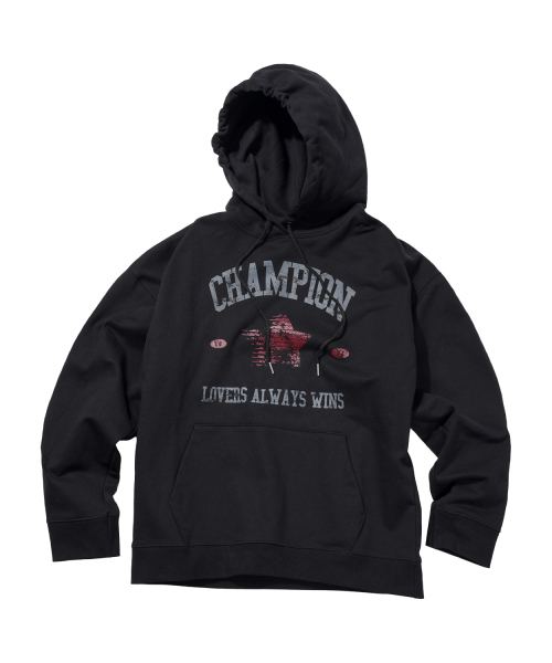 Champion（チャンピオン）の「[Champion] M~4XL チャンピオンラバーズフードパーカー_ブラック（パーカー・メンズ・その他・MEDIUM/LARGE/X-LARGE/XX-LARGE/XXX-LARGE）」の5枚目の写真