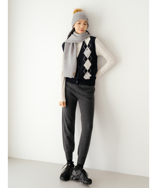 NITINA（ニティナ）の「カシミヤブレンドアーガイルベスト D/NY（ニット/セーター・レディース・ダークネイビー・SMALL/MEDIUM）」の5枚目の写真