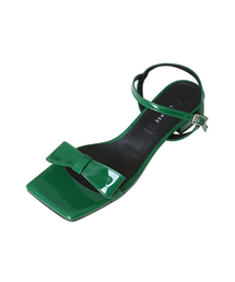 LEVASE（ルバズ）の「e.g) coco ribbon sandal-green 2cm（サンダル）」