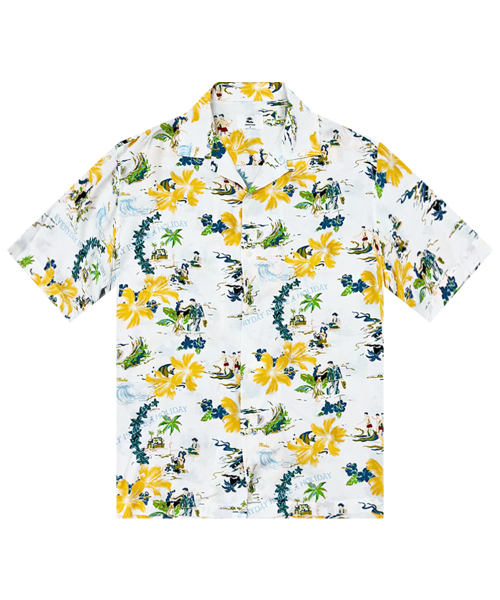 THESHIRTHOUSE(ザシャツハウス)の「ハワイアンシャツフラワーアイランダー-ホワイト(シャツ/ブラウス・メンズ・ホワイト・1/2/3)」の1枚目の写真