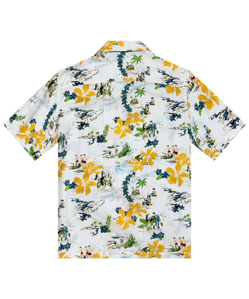 THESHIRTHOUSE(ザシャツハウス)の「ハワイアンシャツフラワーアイランダー-ホワイト(シャツ/ブラウス・メンズ・ホワイト・1/2/3)」の3枚目の写真