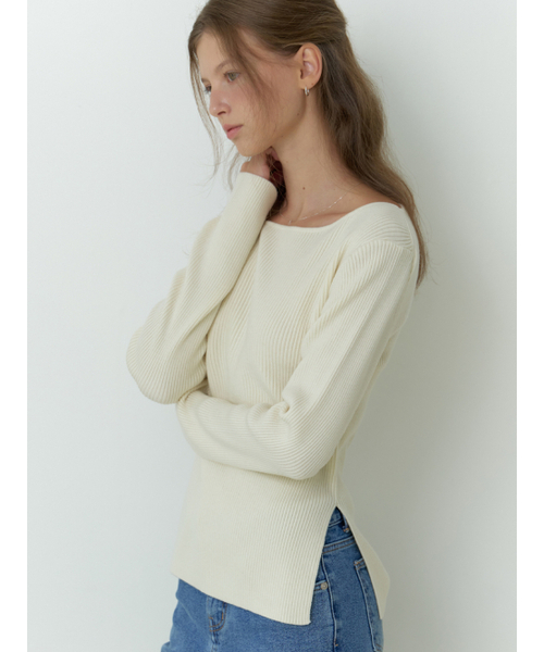RE_L(リエル)の「Sevilla boat knit (ivory)(ニット/セーター・レディース・その他・FREE)」の1枚目の写真