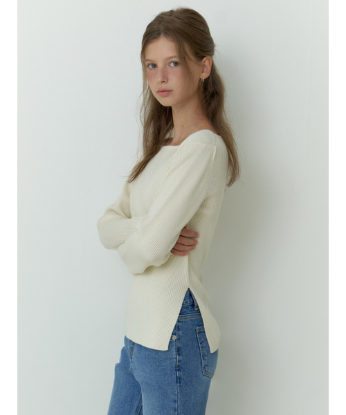 RE_L(リエル)の「Sevilla boat knit (ivory)(ニット/セーター・レディース・その他・FREE)」の5枚目の写真