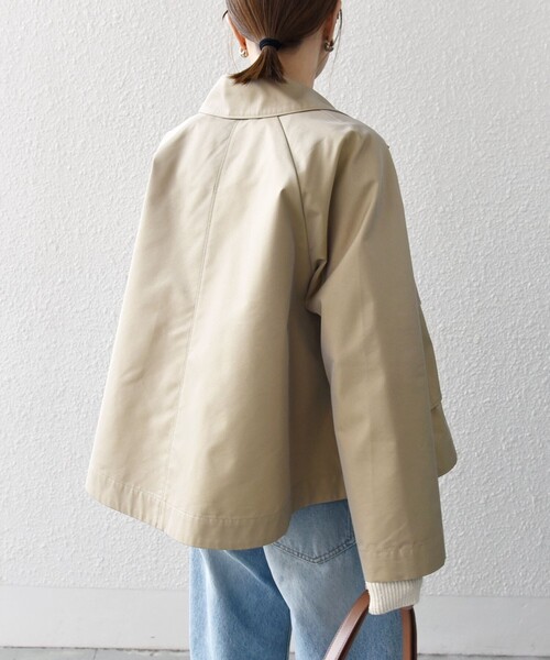 SHIPS any:〈手洗い可能〉シャンブレー Aライン フレア ショート