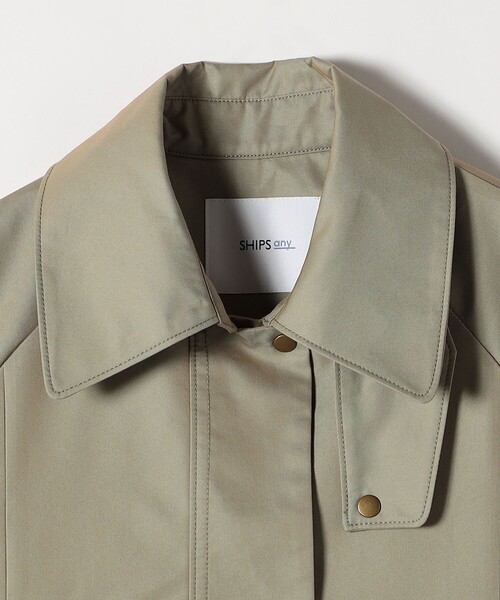 SHIPS any:〈手洗い可能〉シャンブレー Aライン フレア ショート