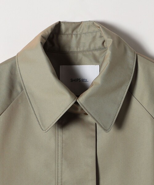 SHIPS any:〈手洗い可能〉シャンブレー Aライン フレア ショート