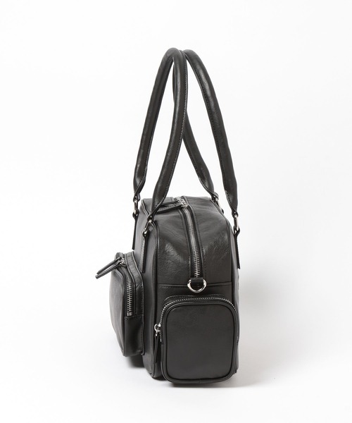 LOWRYS FARM（ローリーズファーム）の「ポケットボストンＢＡＧ　634373（ボストンバッグ・レディース・ブラック/ブラウン・FREE）」の3枚目の写真