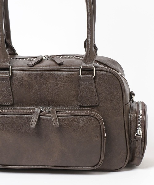 LOWRYS FARM（ローリーズファーム）の「ポケットボストンＢＡＧ　634373（ボストンバッグ・レディース・ブラック/ブラウン・FREE）」の7枚目の写真