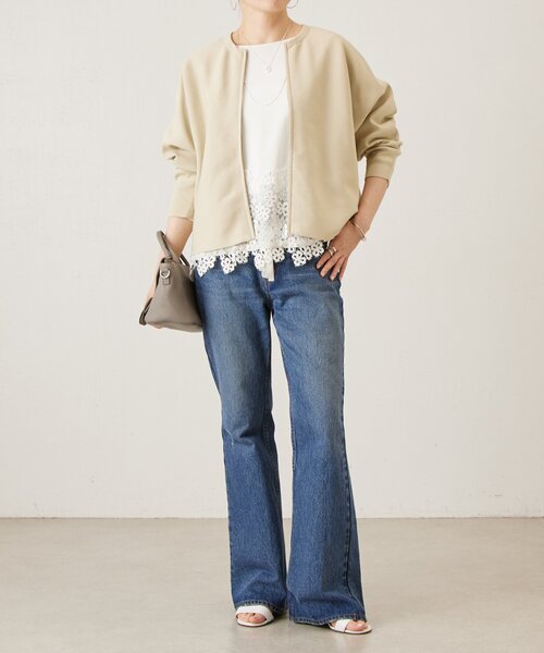 裾レースカットソー（Tシャツ/カットソー）｜BEARDSLEY（ビアズリー