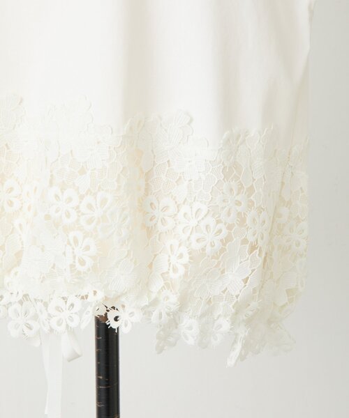 BEARDSLEY（ビアズリー）の「裾レースカットソー（Tシャツ/カットソー・レディース・アイボリー/ブラック・FREE）」の18枚目の写真