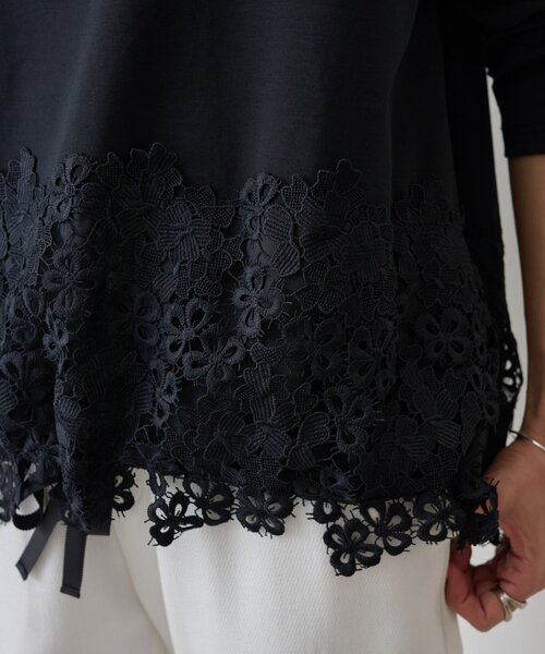 裾レースカットソー（Tシャツ/カットソー）｜BEARDSLEY（ビアズリー