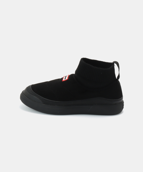 HUNTER（ハンター）の「HUNTER/ハンター SUEDE KNITTED CUFFBOOTS（ブーツ・レディース・ブラック・25cm/24cm/23cm）」の2枚目の写真