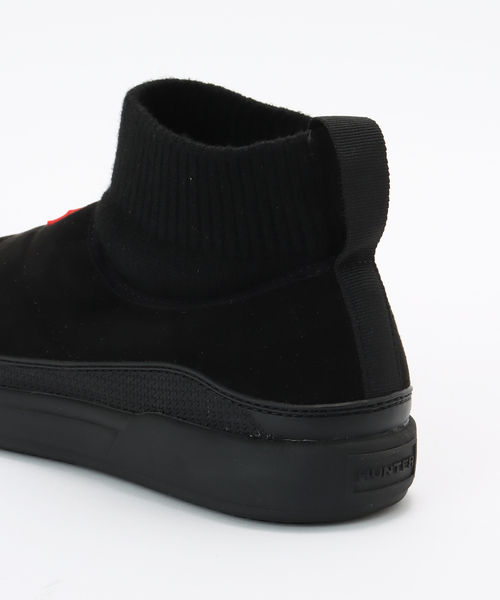 HUNTER（ハンター）の「HUNTER/ハンター SUEDE KNITTED CUFFBOOTS（ブーツ・レディース・ブラック・25cm/24cm/23cm）」の5枚目の写真