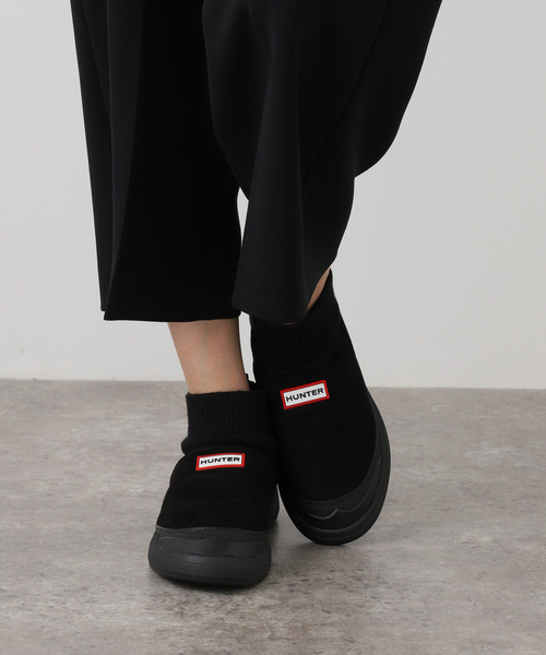 HUNTER（ハンター）の「HUNTER/ハンター SUEDE KNITTED CUFFBOOTS（ブーツ・レディース・ブラック・25cm/24cm/23cm）」の9枚目の写真