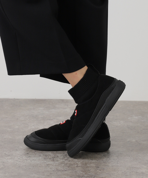 HUNTER（ハンター）の「HUNTER/ハンター SUEDE KNITTED CUFFBOOTS（ブーツ・レディース・ブラック・25cm/24cm/23cm）」の10枚目の写真
