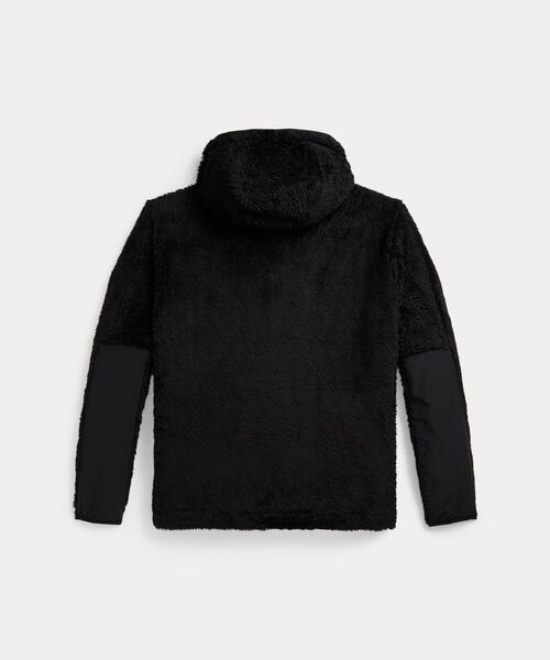 polo ラルフローレン　フリース　パーカー　ブラック セール】パイル フリース ハーフジップ フーディ（パーカー）｜POLO