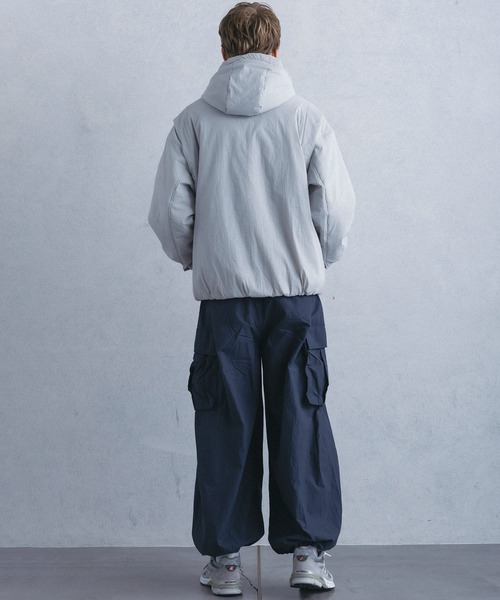 +phenix(プラスフェニックス)の「【WEB・直営店限定】+phenix(プラスフェニックス)PADDED HOODED JACKET パデッド フーデッド ジャケット(その他アウター・メンズ・グレー/ブラック・M/L)」の16枚目の写真