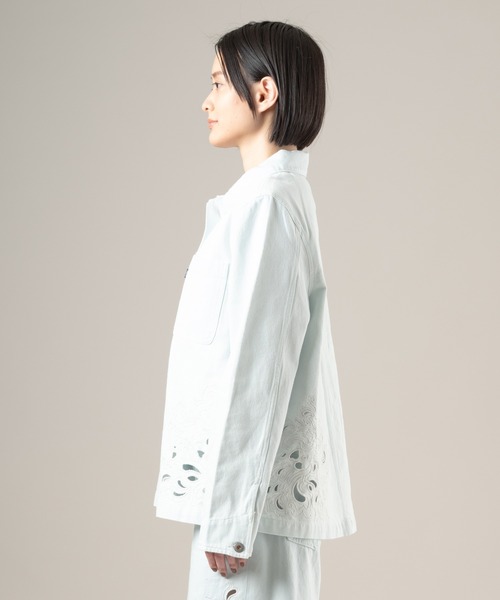 Levi's（リーバイス）の「Levi's/リーバイス BLUETAB(TM) EMBROIDERED BANDIT トラッカージャケット（デニムジャケット・レディース・インディゴブルー・M/S/XS）」の4枚目の写真