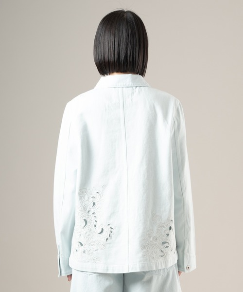 Levi's（リーバイス）の「Levi's/リーバイス BLUETAB(TM) EMBROIDERED BANDIT トラッカージャケット（デニムジャケット・レディース・インディゴブルー・M/S/XS）」の5枚目の写真