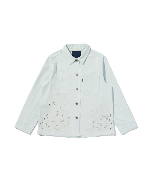 Levi's（リーバイス）の「Levi's/リーバイス BLUETAB(TM) EMBROIDERED BANDIT トラッカージャケット（デニムジャケット・レディース・インディゴブルー・M/S/XS）」の9枚目の写真