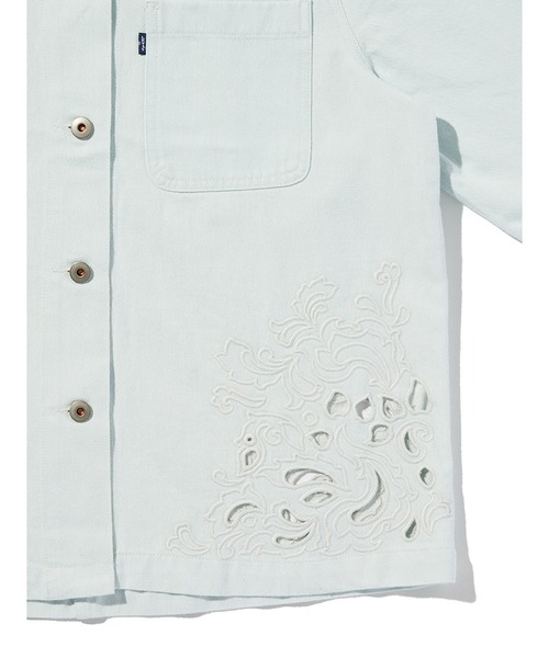 Levi's（リーバイス）の「Levi's/リーバイス BLUETAB(TM) EMBROIDERED BANDIT トラッカージャケット（デニムジャケット・レディース・インディゴブルー・M/S/XS）」の13枚目の写真
