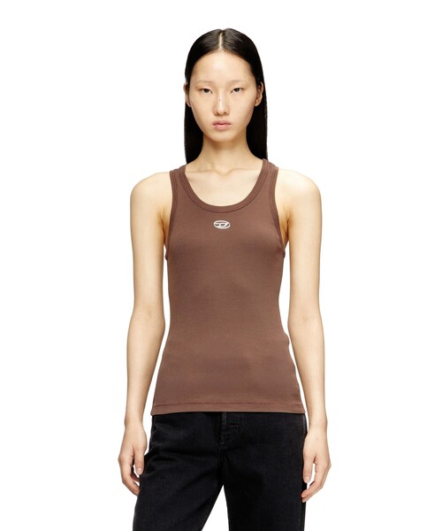 DIESEL(ディーゼル)の「ウィメンズ タンクトップ T-ANKI-OD(Tシャツ/カットソー・レディース・ホワイト系その他/ブラウン/ブラック・X-SMALL/SMALL/MEDIUM/LARGE/X-LARGE)」の10枚目の写真