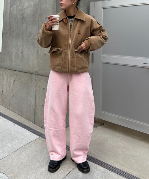 CIAOPANIC TYPY（チャオパニックティピー）の「【UNISEX】ピグメント裏毛スウェットカーブパンツ（その他パンツ・レディース・チャコールグレー/ピンク/ベージュ・MEDIUM/LARGE）」の20枚目の写真