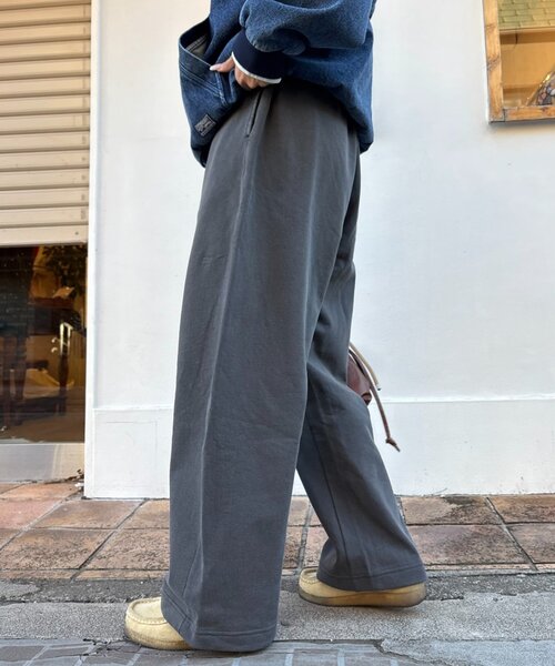 セール】【UNISEX】ピグメント裏毛スウェットカーブパンツ（その他