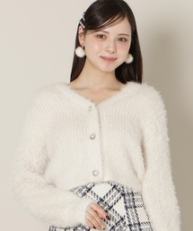 WILLSELECTION | 【New Year's Item】Vネックラメフェザーカーディガン(カーディガン/ボレロ)