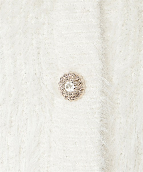 WILLSELECTION（ウィルセレクション）の「Vネックラメフェザーカーディガン（カーディガン/ボレロ・レディース・オフホワイト/モカ/ベージュ/ピンク・FREE）」の17枚目の写真