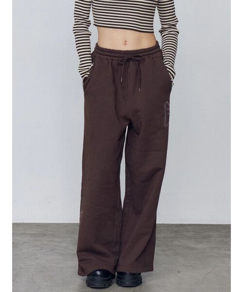 EMODA（エモダ）の「リボングラフィックスウェットパンツ（スウェットパンツ・レディース・ブラウン/グレー・MEDIUM/SMALL）」の14枚目の写真