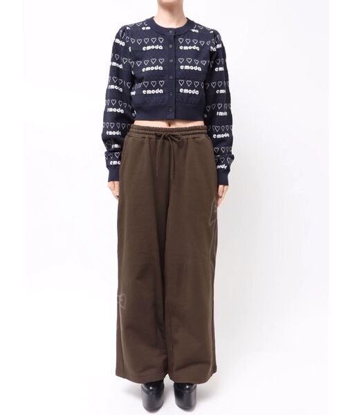 EMODA（エモダ）の「リボングラフィックスウェットパンツ（スウェットパンツ・レディース・ブラウン/グレー・MEDIUM/SMALL）」の8枚目の写真