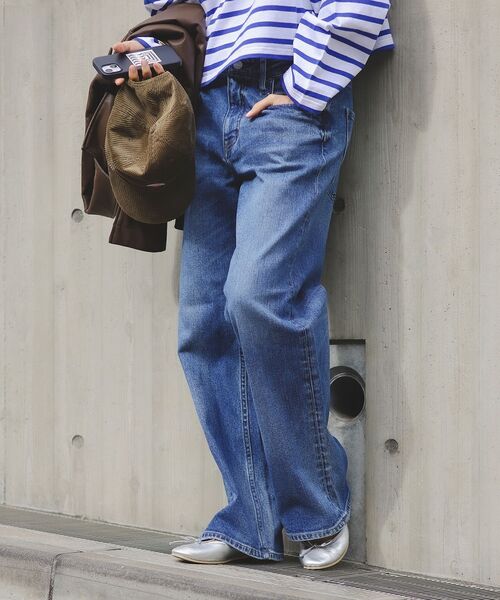 le.coeur blanc（ルクールブラン）の「HealthyDENIMヘルシーデニムPinkPepper（デニムパンツ・レディース・ネイビー/ブルー・38/36）」の10枚目の写真