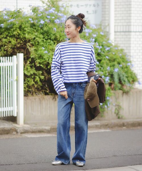 le.coeur blanc（ルクールブラン）の「HealthyDENIMヘルシーデニムPinkPepper（デニムパンツ・レディース・ネイビー/ブルー・38/36）」の18枚目の写真