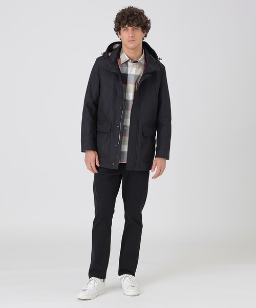 BLACK LABEL CRESTBRIDGE（ブラックレーベル・クレストブリッジ）の「シャドーチェックメモリーホースライディングパーカー（ブルゾン・メンズ・ネイビー/ブラック・M/L）」の11枚目の写真