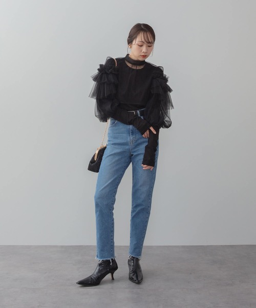 Leja(レジャ)の「【LEJA】フリルチュールスパンコールフローラルIラインワンピースオケージョンドレス(ドレス・レディース・モカ/グレー・SMALL/MEDIUM)」の19枚目の写真